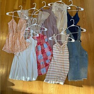Altar'd State assortment of 8 dresses and 1 romper in excellent condition